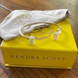 Kendra Scott Gold Cuff with White Stones